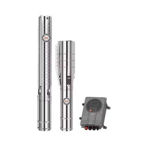 Leo Hybrid Solar Pump with SS Impeller 5\" Vertical Agricultural Water Pumping System AC/DC High Pressure Electric Power Source