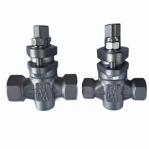 Manual Screw Thread Stainless Steel 304/316 High Temperature Water Lubricated 2 Way Plug Valve
