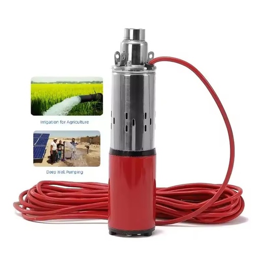 Customizable 24V DC Brush Deep Well Submersible Solar Water Pump High Pressure Stainless Steel Low Pressure with OEM Support