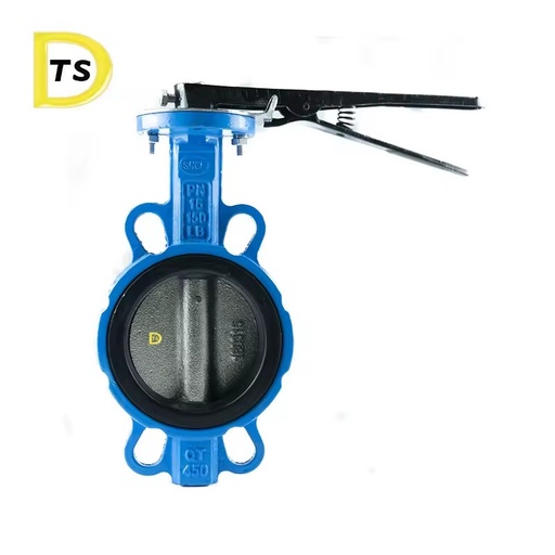 Rubber Lined Double Clip Manual Cast Steel Butterfly Valve TSD-D71X DN50-DN2000 0-100C TSD Brand 1 Year Warranty