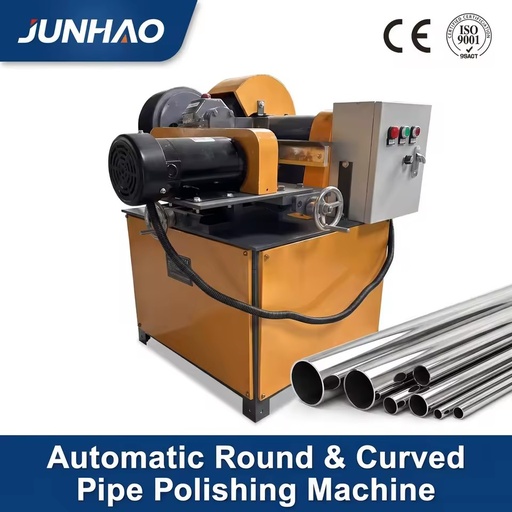 New High Efficiency Automatic Round Tube Polishing Machine for Stainless Steel Pipe Deburring Wire Drawing & Mirror Finish