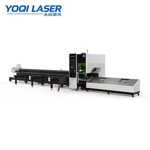 Q5-35-6000W Two-Chuck Semi-Automatic Feeding Tube Fiber Laser Cutting Machine for Brass Metal Stainless Steel-New 0-20mm