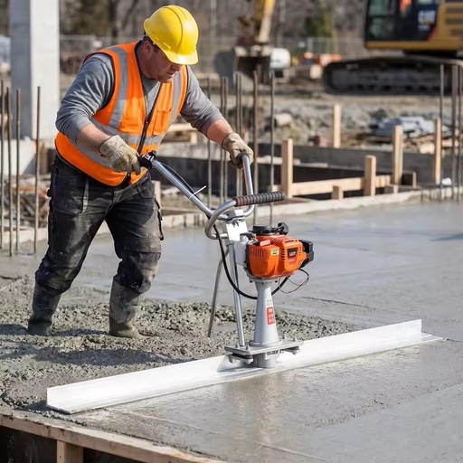 High Efficiency Gasoline Concrete Power Screed Handheld Vibrating Screed Cement Floor Leveling Machine for Road Construction