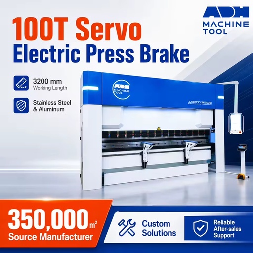 100 Ton Press Brake Electric Servo Metal Sheet Bending Machine for Stainless Steel Aluminum Processing
