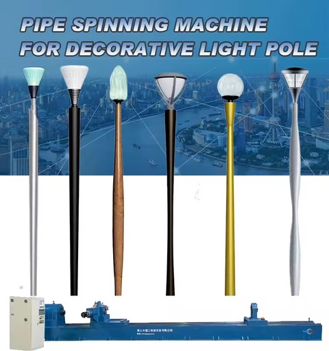 Factory Manufacture Stainless Iron Pipe Rotary Swaging Machine Tube Pipe Spinning Machine for Decorative Light Pole Lamp Post