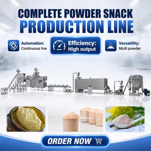 Full Automatic Stainless Steel Nutrition Powder Make Machine Line High Productivity Instant Nutritional Flour Baby Food Extruder