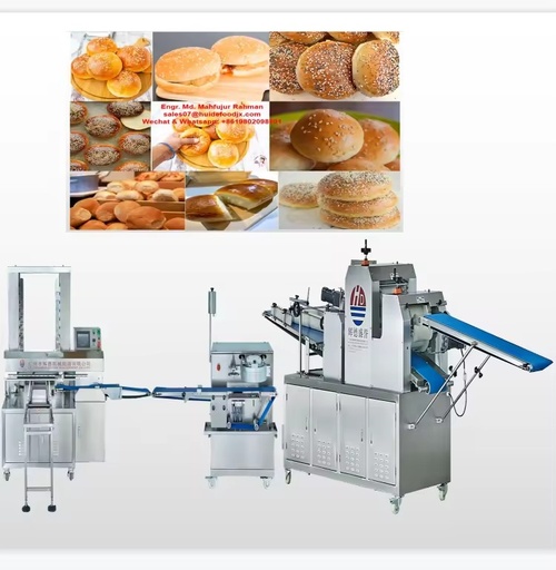 Stainless Steel Automatic Hamburger Bread Machine Complete Bakery Equipment Hamburger Bun Production Line