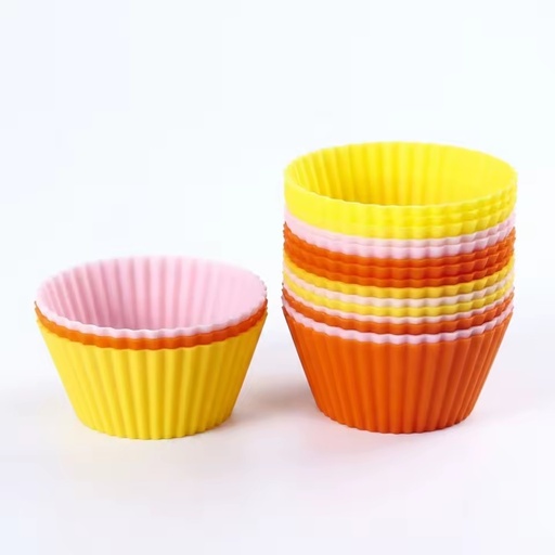 Food Grade Reusable High Temperature Resistance Silicone Cupcake Baking Molds for Oven and Air Fryer