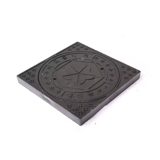 AFRICA Heavy-Duty Rubber Gasket Manhole Cover Customized C250 Grade Ductile Cast Iron Black Square EN124