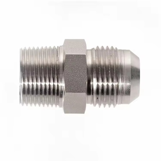 Flared Tube Fittings Male Connector Carbon Steel Stainless Steel 37 Degree Forging Technics NPT BSPP/BSPT Threads Hexagon Head
