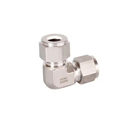 316 SS Stainless Steel Instrument Tube Fitting 6000 psi 3/8 Inch Body Double Ferrule Tube Union Elbow Pipe Fittings