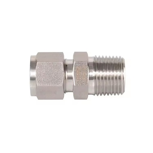 Type SS316L Stainless Steel Double Ferrules Male Connector High Gas Oil Forging Technique Zinc Fittings Pipe