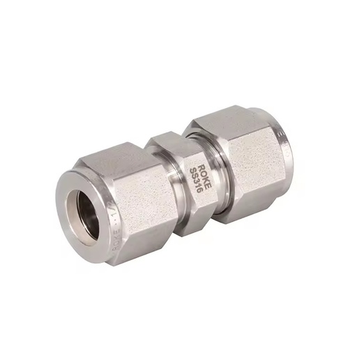SS316 Stainless Steel High-Pressure Double Ferrule Twin Ferrule Compression Union Tube Fittings Forged Zinc Plated ISO9001 CE