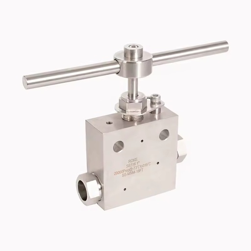 Ultrahigh 20000psi Manual Power Stop Stainless Steel Needle Valve with Tubing Connection for General Gas Applications