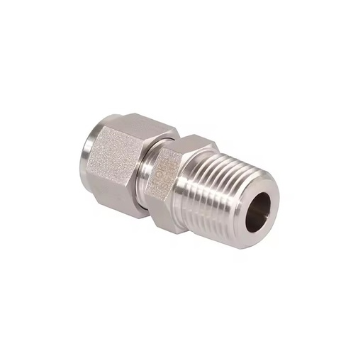 Stainless Steel Double Ferrule Compression Male Connector Forged OD1/4 1/4" NPT ANSI Standard Oil Gas Water Industrial Use