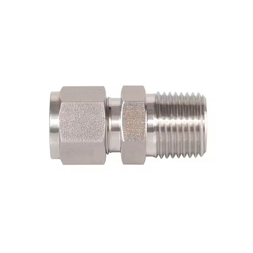 High Pressure Stainless Steel Double Ferrules Thermocouple Connectors 2mm 38mm NPT Male Thread Tube Fitting for Oil Head 25mm