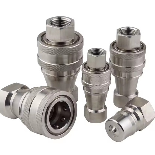 KZF Stainless Steel 304 ISO B Hydraulic Quick Coupler