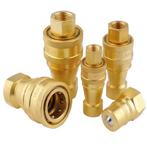 KZD ISO7241-B Hydraulic Quick Release Coupler NPT Thread Coupler Brass Quick Coupling