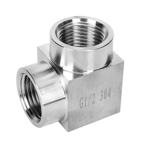 304 Stainless Steel 90 Degree Elbow Fitting High Pressure 90° Female Threaded Elbow 1/4" 3/8" 1/2" BSPP Female Thread 90° Elbow