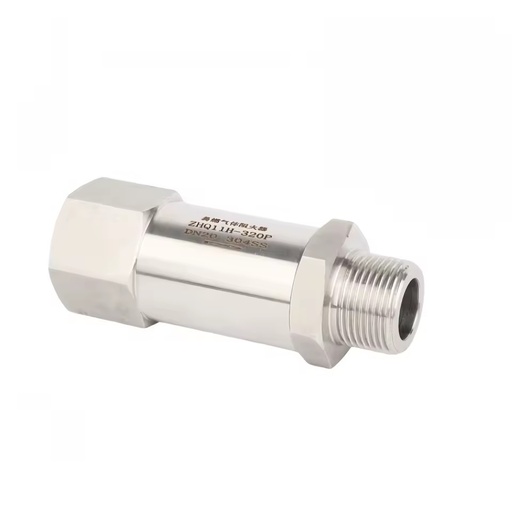 1/4" NPT Female to Male Flashback Arrestor for Hydrogen/Oxygen/Acetylene Gas Lines 316L Stainless Steel In-Line Flame Arrester