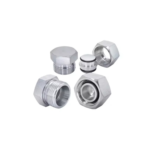 24 Degree Cone Seal Female Thread Hydraulic Hose Fitting METRIC PLUG FEMALE FITTING 9C 9D Hydraulic Plug for Liquid Oil Pipe