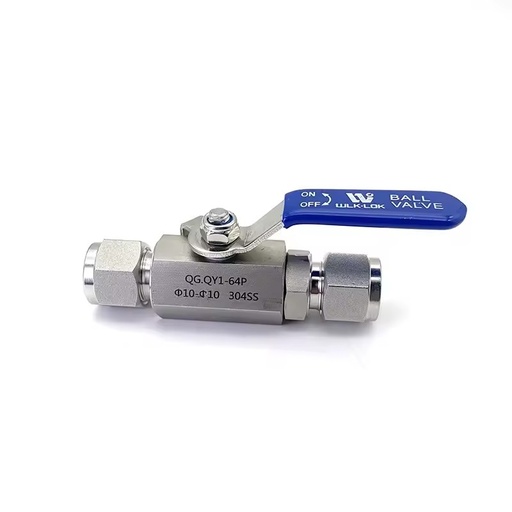 Fit 6/8/10/12/14/16/18mm 1/4" 3/8" 1/2" 3/4" 1" Tube OD Compression Ball Valve Hex Gas 304 Stainless Steel Instrument Ball Valve