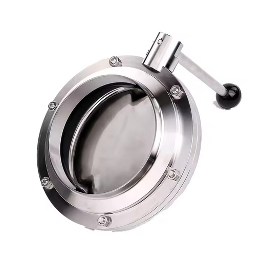 DN150 Manual Welded SS304/SS316L Butterfly Valves Silicone Gasket Din Water/Gas Electric General Check ISO9001 Certified