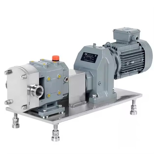 ZB3A-52 Stainless Steel Food Grade Transfer Lobe Pump with 5.5kw Electric Motor VFD Gear Reducer Movable Controller