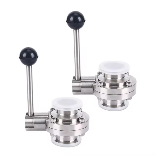 2.0''/51mm Stainless Steel 304 Hygienic TriClamp Butterfly Valve Manual Pull Handle for Gas Brand