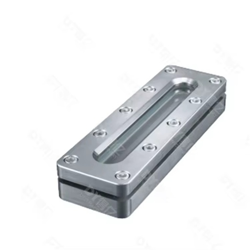 304/316L Stainless Steel Rectangular Clamp Low Pressure Flat Level Gauge with Sight Glass Observation Mirror