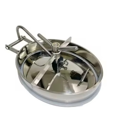 AISI304 High Quality Stainless Steel Inwards Opening Oval Manway Door Manual Power Safety Structure