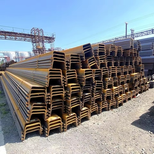 Sheet Pile Type 2 U9 12mtrs 586kilos Steel Sheet Pile/Sheet Piling/Sheet Pile Slotted U-Shape Side Stud Grape Steel Pile
