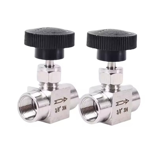 Manual Adjustable Flow Control Valve Tube OD 1/8" 1/4" 3/8" 1/2" 3/4" Needle Valve Internal Thread Water Gas Oil Stainless Steel