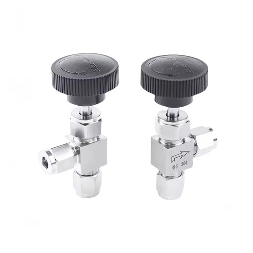Swagelok Type Stainless Steel Right Angle Needle Valve Panal Mounting 90 Degree Elbow High-Pressure Flow Control Needle Valve