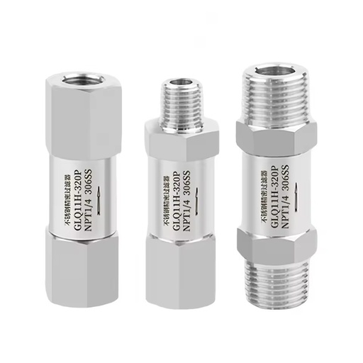 304 Stainless Steel Filter 1/4" 3/8" 1/2" 3/4" BSP NPT Female 3000psi High Pressure 0.5 Micron Instrumentation Straight Filter