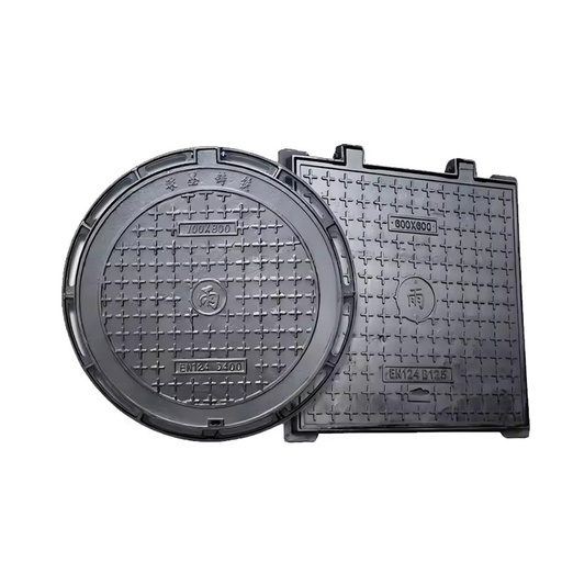 Ductile Iron Square and Round Manhole Cover Black Bitume/Epoxy Surface EN124 Standard C250 Road Drainage Product