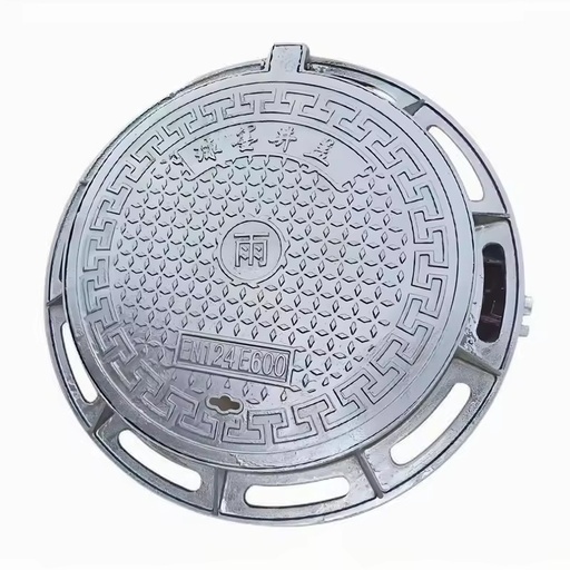Heavy-Duty Circular 700 Manhole Cover Ductile Iron Casting Black EN124 B125 for Roads and Rainwater Well