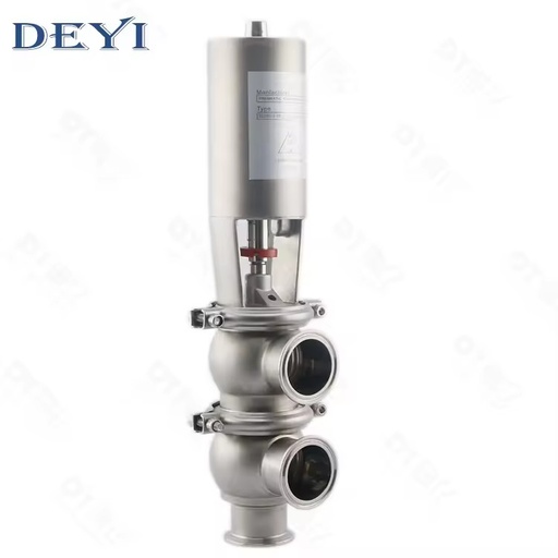 Stainless Steel Hygienic Manual Control Head Diaphragm Flow Divert Valve