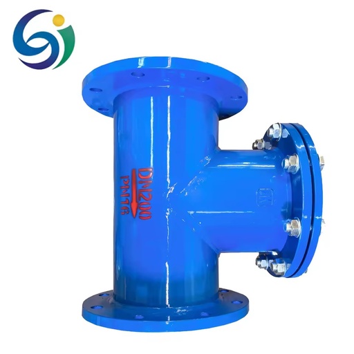 DN200 PN16 Flanged T Type Stop Water Heater Service Valve Carbon Steel Straight Through Manual