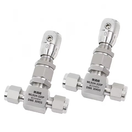 2 3 4 6 8 10 12 18 20 22 25 32mm Micrometering Needle Valve with Scale 304 Stainless Steel Double Ferrule Micro Regulating Valve