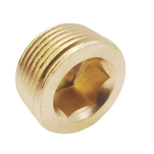 Brass Lead Free Internal Hex Thread Socket Pipe Plug 1/8" 1/4" 3/8" 1/2" 3/4" NPT Forged High Pressure NSF Certified FIP Union