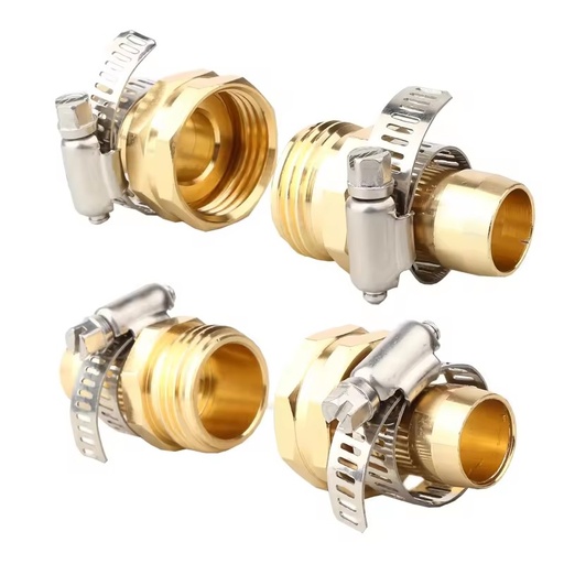 YOD Customized Heavy Duty Garden Water Mender End Repair Connector Female Male 1/2" 5/8" 3/4" Hose Brass Connector Repair Kit