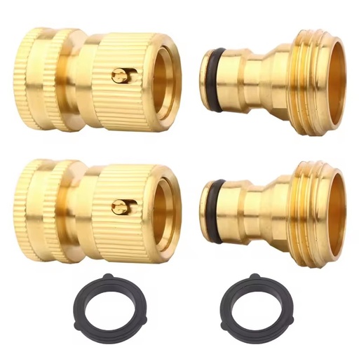 YOD Custom Brass Garden Pipe Coupling Hose Quick Connector with Male Thread for Outdoor Plumbing Watering Irrigation Use