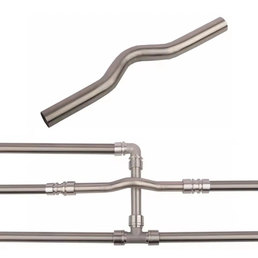 Press Compression Thin Wall Pipe Bridge Size DN12-DN25 Bent Pipe Fitting Stainless Fittings Connector Water Pressure Sealing