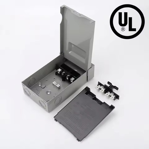 Listed Fused 30Amp 60 Amp Outdoor 120V 240V Metal Enclosure Pl-Out Non-Fused Switch 3R 3p Electric Nema AC Disconnect Box