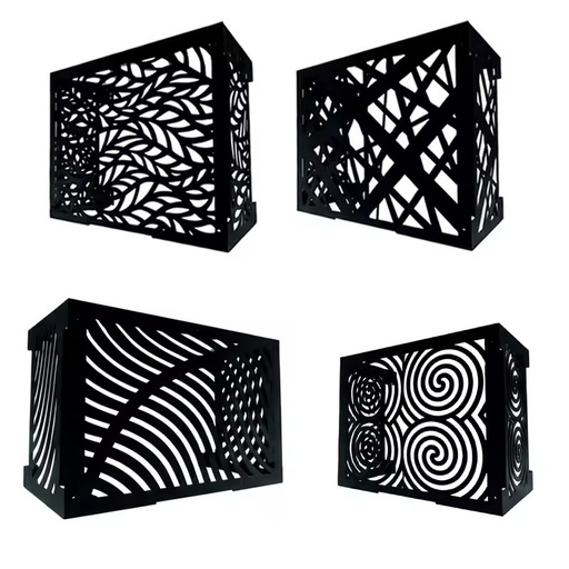 YOD HVAC Contractor Personalized Laser Cut Aerospace Aluminum Exterior Air Conditioning Unit Cover Outdoor Mini Split Heat Pump