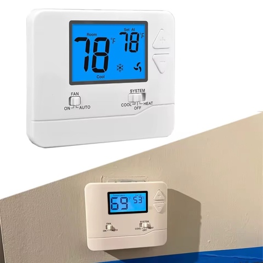 YOD Contractor HVAC Electrical Wall-mounted Wireless Temperature Controller ABS Plastic 24V Smart WiFi Touch Screen Thermostat