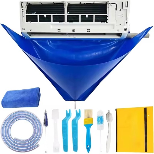 YOD HVAC Professional AC Cleaning Kit Waterproof Cloth Cover Bag 2.0mm Thickness for Home Use Eco-Friendly Durable Fits 1-1.5HP