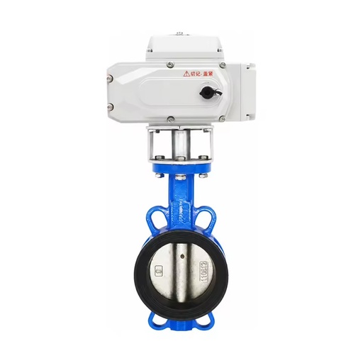 Ductile Cast Iron Wafer Electric Butterfly Valve with Electroplated Disc 220V On/Off Type PN16 D971X-16Q for Flow Control