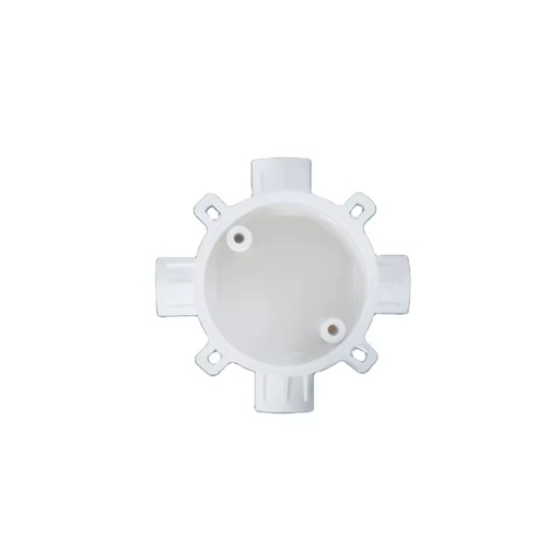 High Quality CPVC Four Way Deep Round Junction Box for Electrical Conduits